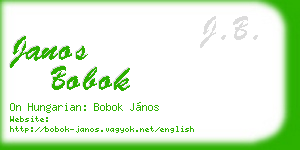 janos bobok business card