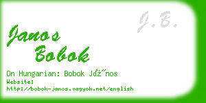 janos bobok business card